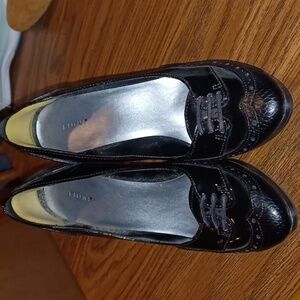 Fioni black high heels, 4" high, EUC